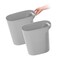 IRIS USA 6 Gallon / 24 Quart Plastic Wastebasket Garbage Trash Cans with Handles for Home Office Kitchen Bedroom Bathroom
